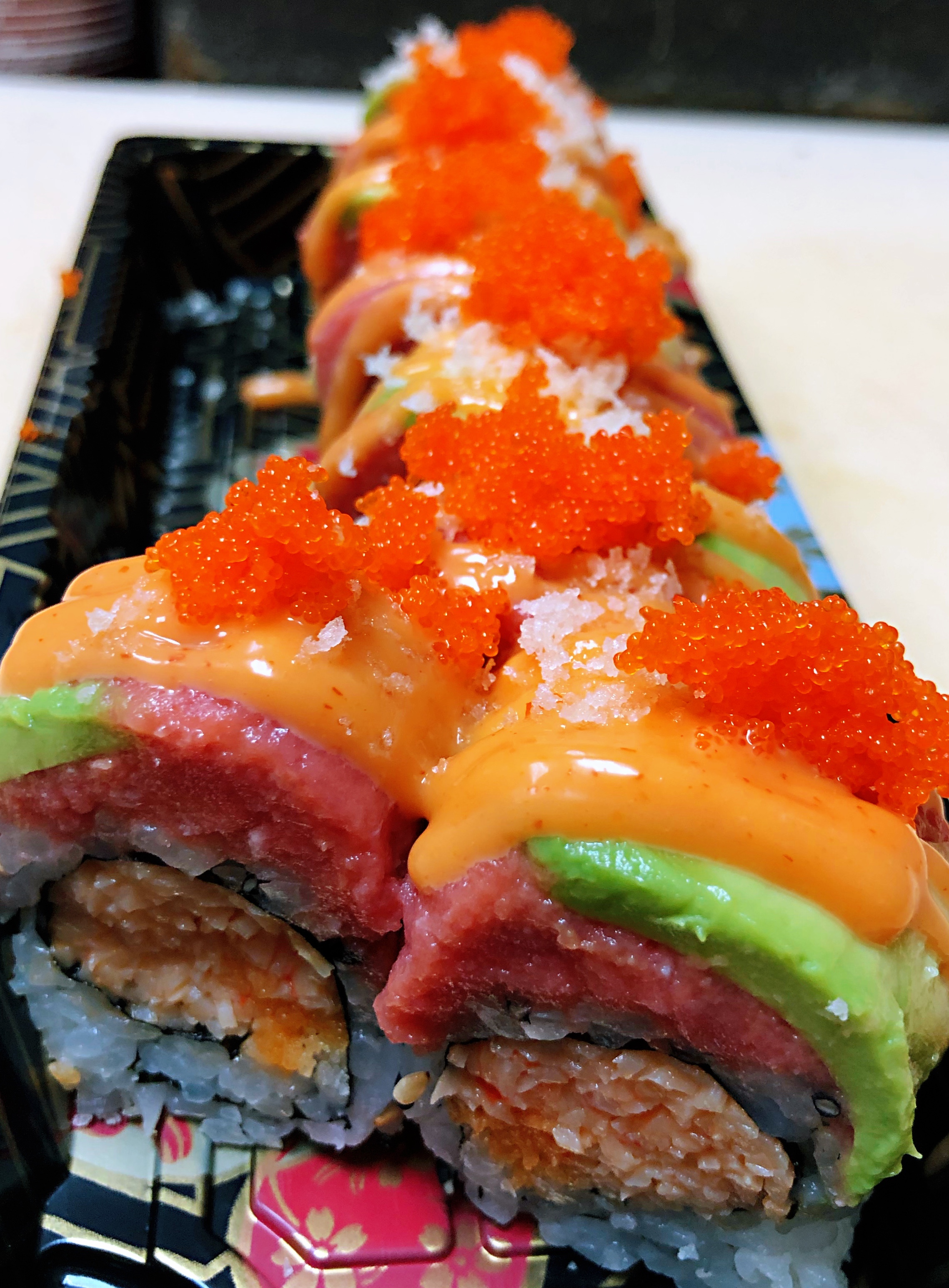 Order JR 58.Red Fire Roll   food online from Sultan Wok/ Asian Kitchen Express store, Highland Park on bringmethat.com