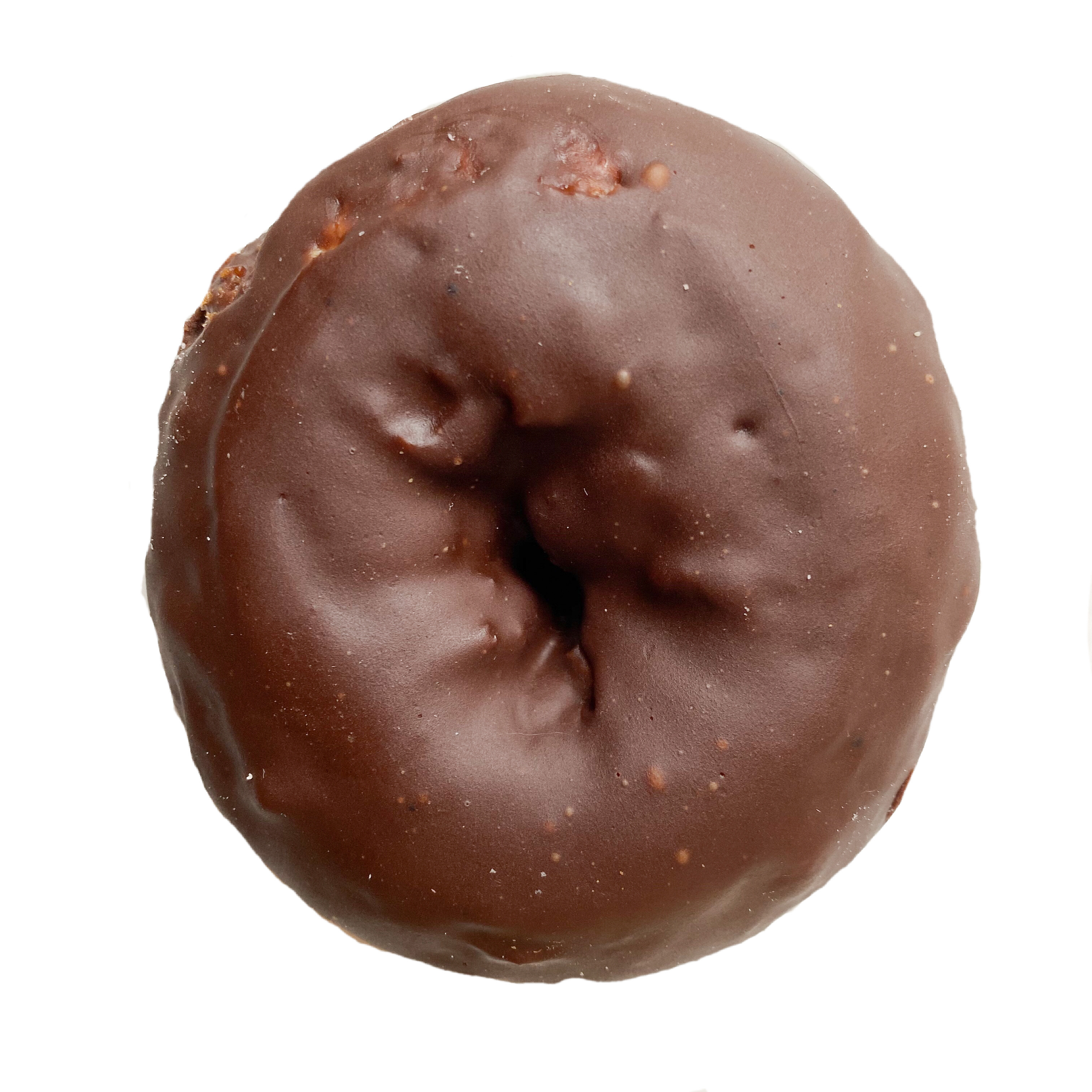 Order KGF Plain Chocolate Frosted food online from Kane's Donuts store, Saugus on bringmethat.com