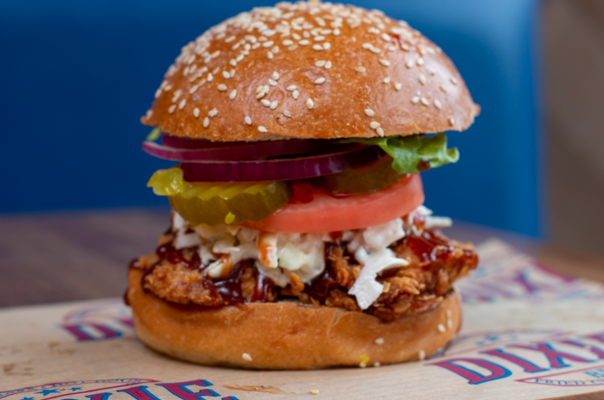Order BBQ Chicken Burger food online from Dixie BBQ store, Brooklyn on bringmethat.com