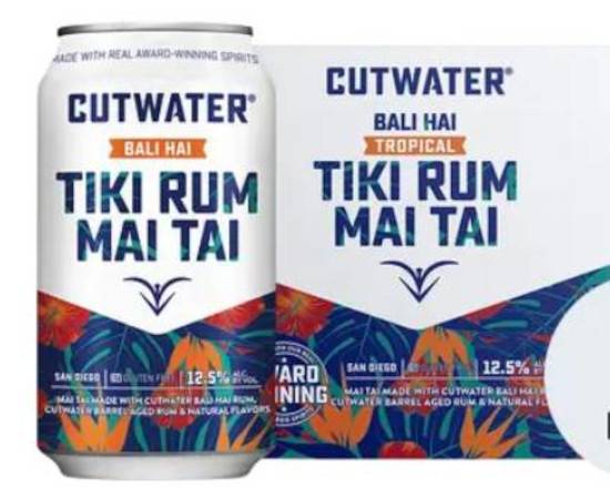 Order Cut Water Tiki Rum Mai Tai, 4pk 12oz ready to drink (12.5% ABV)  food online from Cold Spring Liquor store, Liberty Hill on bringmethat.com