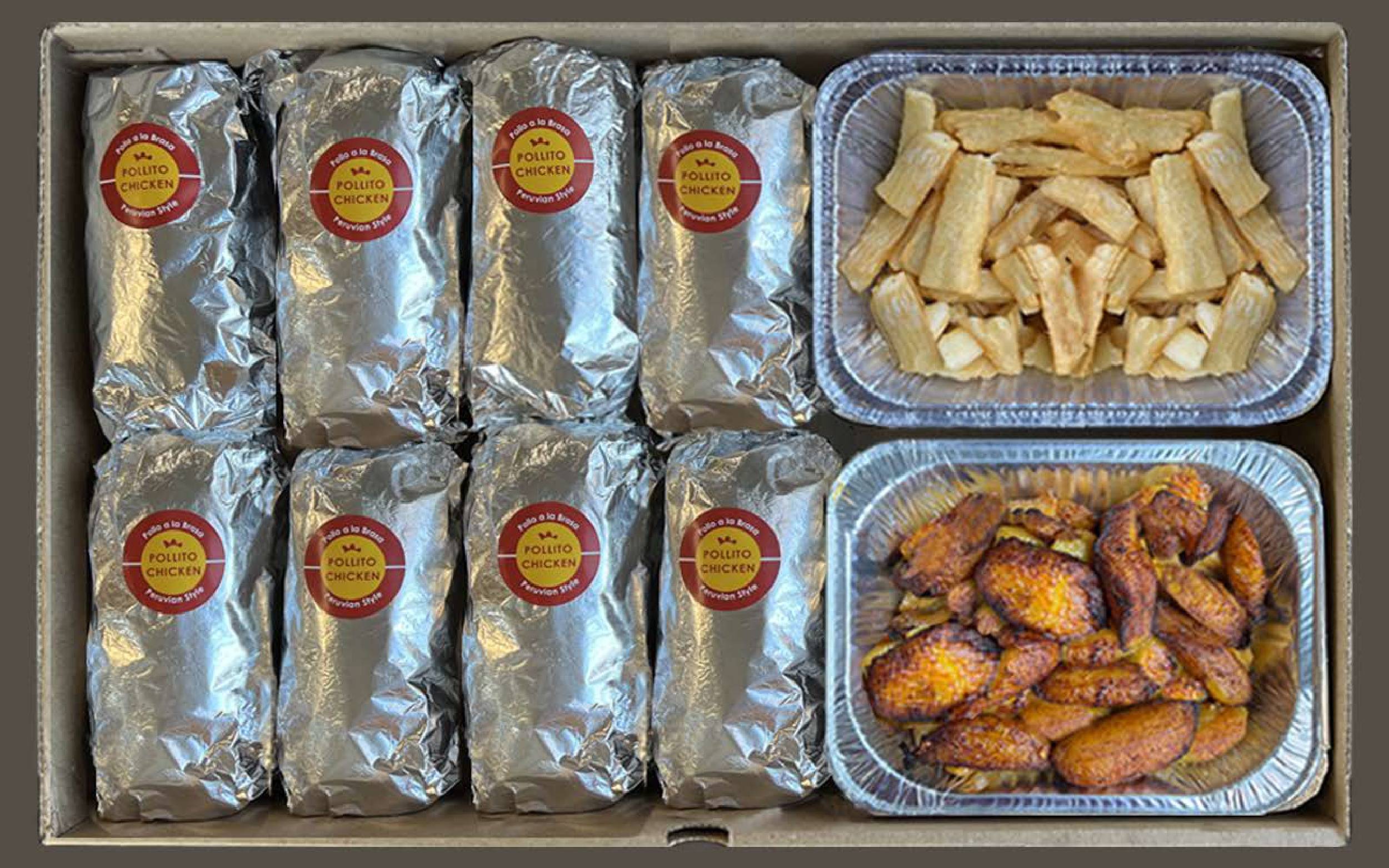 Order Burritos by the box for 8 food online from Pollito-Chicken store, Spotsylvania Courthouse on bringmethat.com