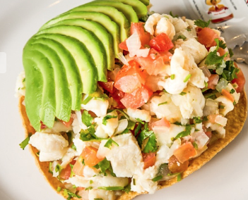 Order Tostada Ceviche food online from Tacos Don Chente store, Huntington Park on bringmethat.com