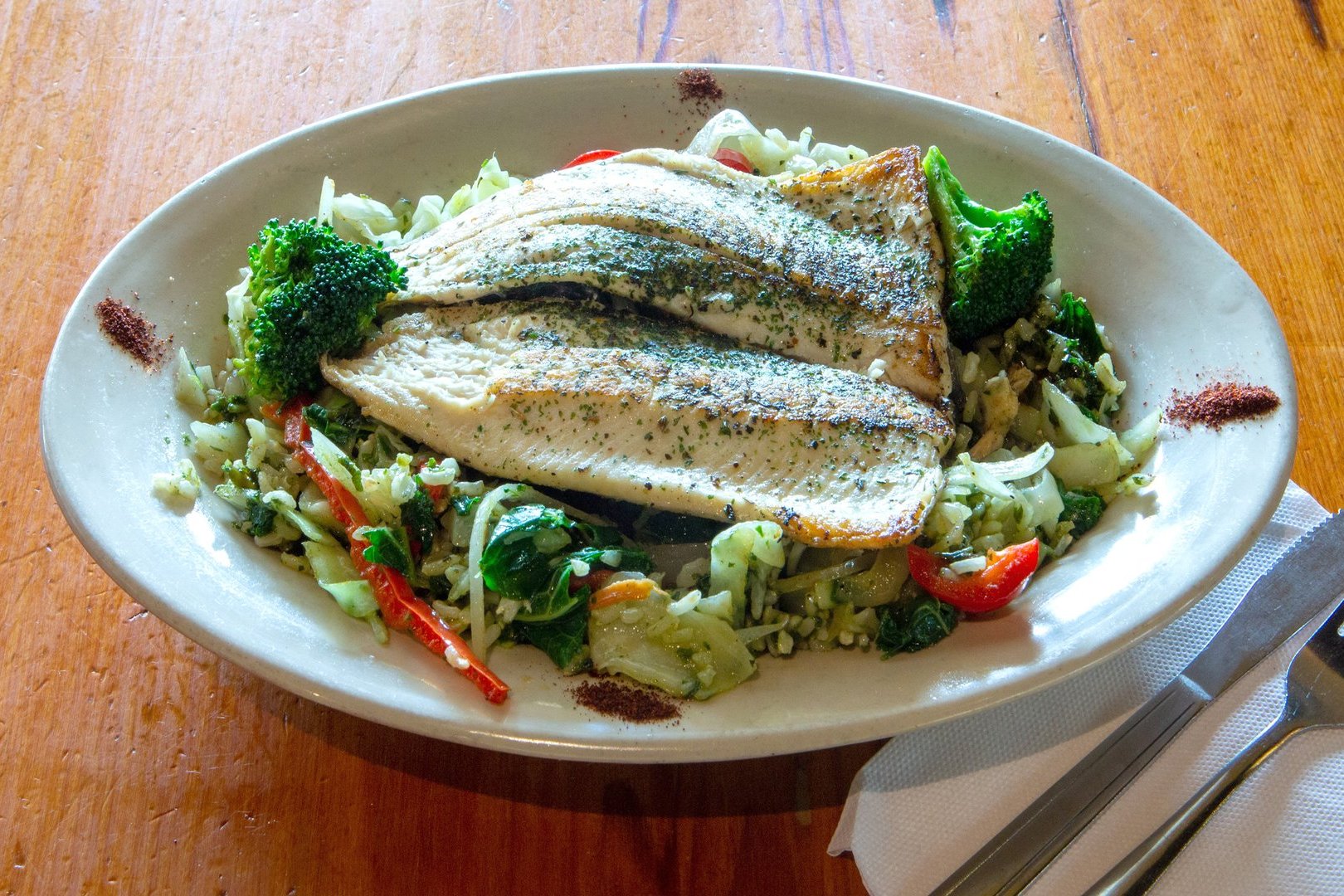 Order Rainbow Trout food online from A Moveable Feast Cafe And Health Food Store store, Houston on bringmethat.com