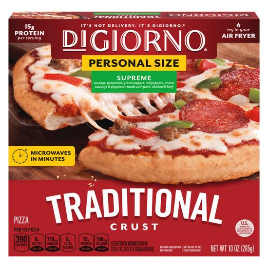 Order DiGiorno Traditional Crust Supreme Personal Pizza 6.5in food online from Everyday Needs by Gopuff store, Rochester on bringmethat.com