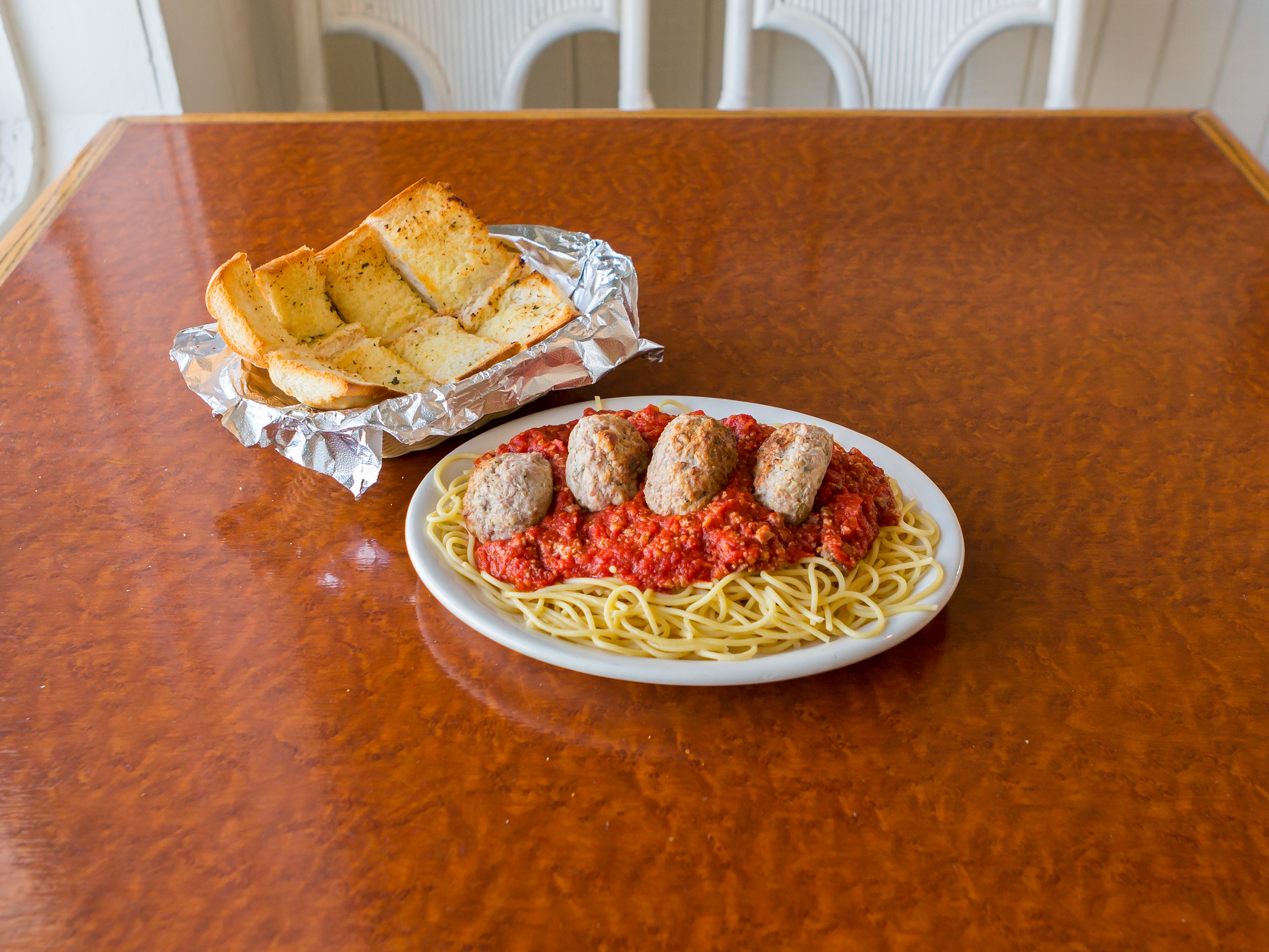 Order Spaghetti with Meatball food online from Beach Harbor Pizza store, Dana Point on bringmethat.com