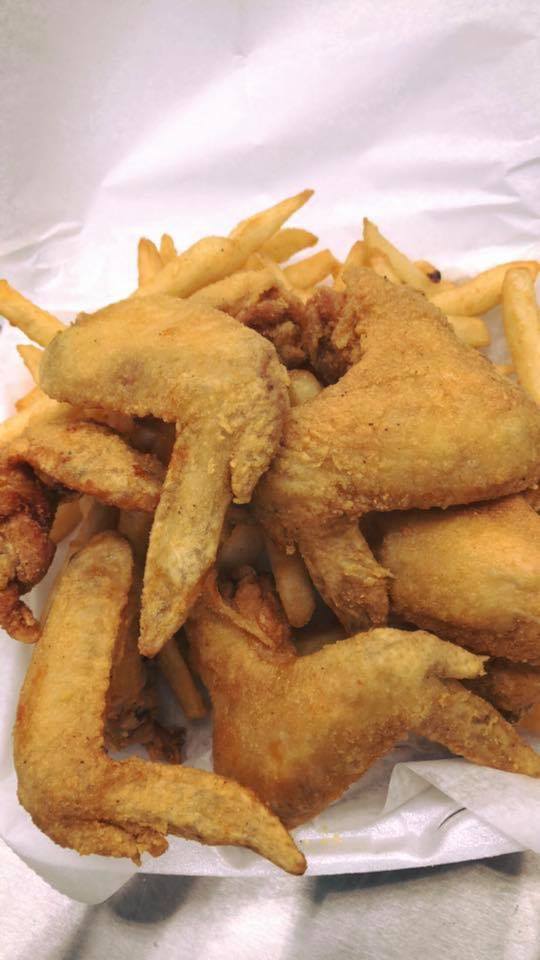 Order 3 Piece Wings and Fries food online from Shark Fish & Chicken store, Matteson on bringmethat.com