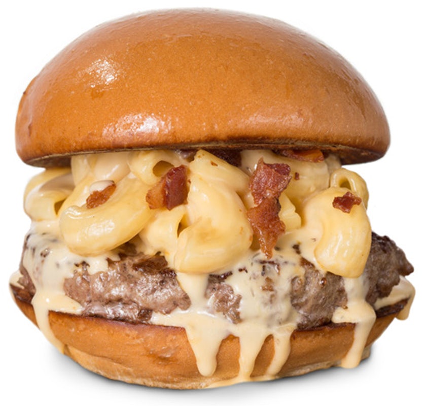 Order Mac 'N' Cheeseburger food online from Grub Burger Bar store, Atlanta on bringmethat.com