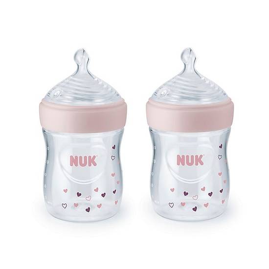 Order NUK® Simply Natural™ 2-Pack 5 oz. Bottles with SafeTemp in Pink food online from Bed Bath & Beyond store, Lancaster on bringmethat.com