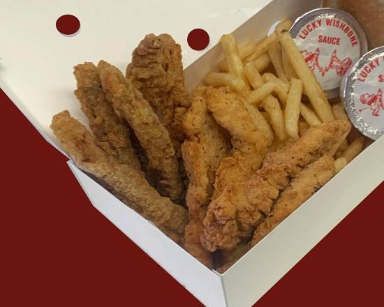 Order 4 Chicken Fingers & 4 Steakfingers Meal food online from Lucky Wishbone store, Tucson on bringmethat.com
