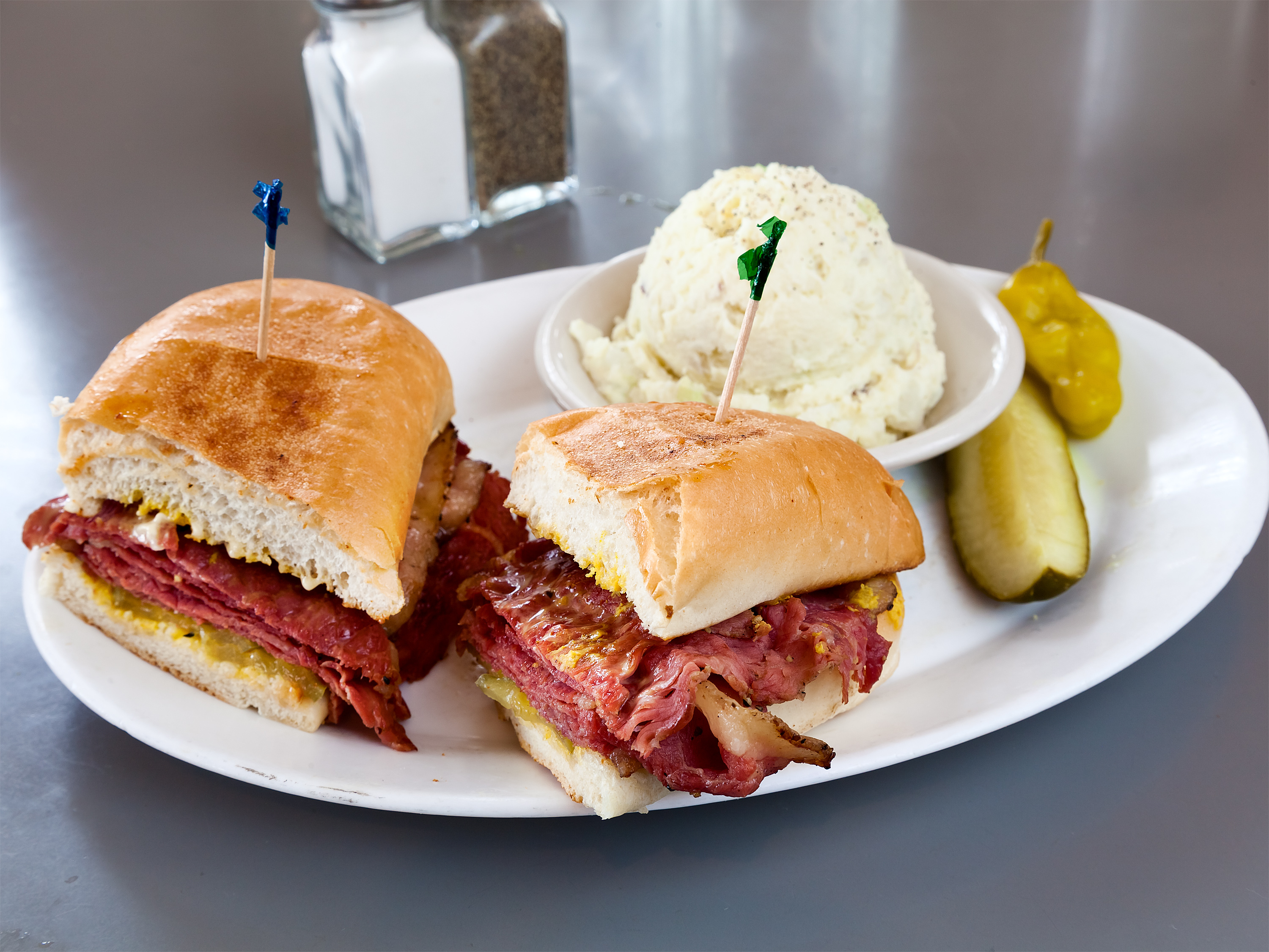 Order Pastrami Melt Sandwich food online from Donna Kaye Cafe store, Bakersfield on bringmethat.com