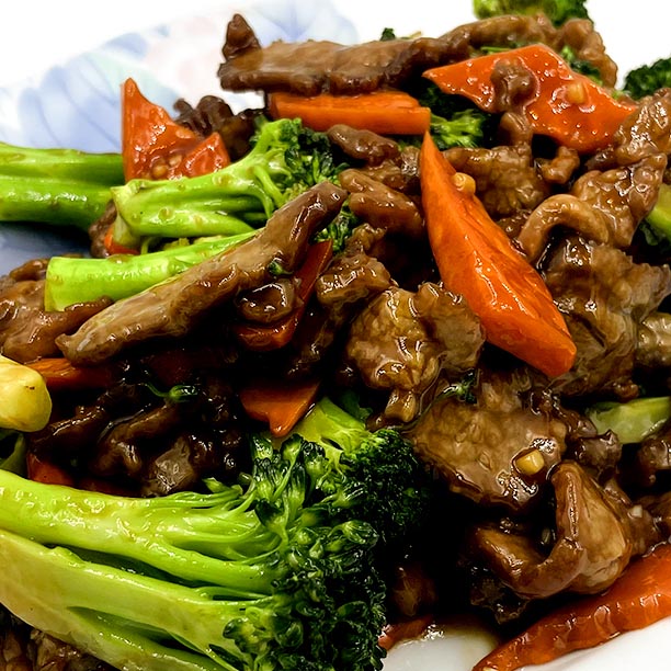 Order Beef with Broccoli food online from New Shanghai Restaurant store, Lake Forest on bringmethat.com