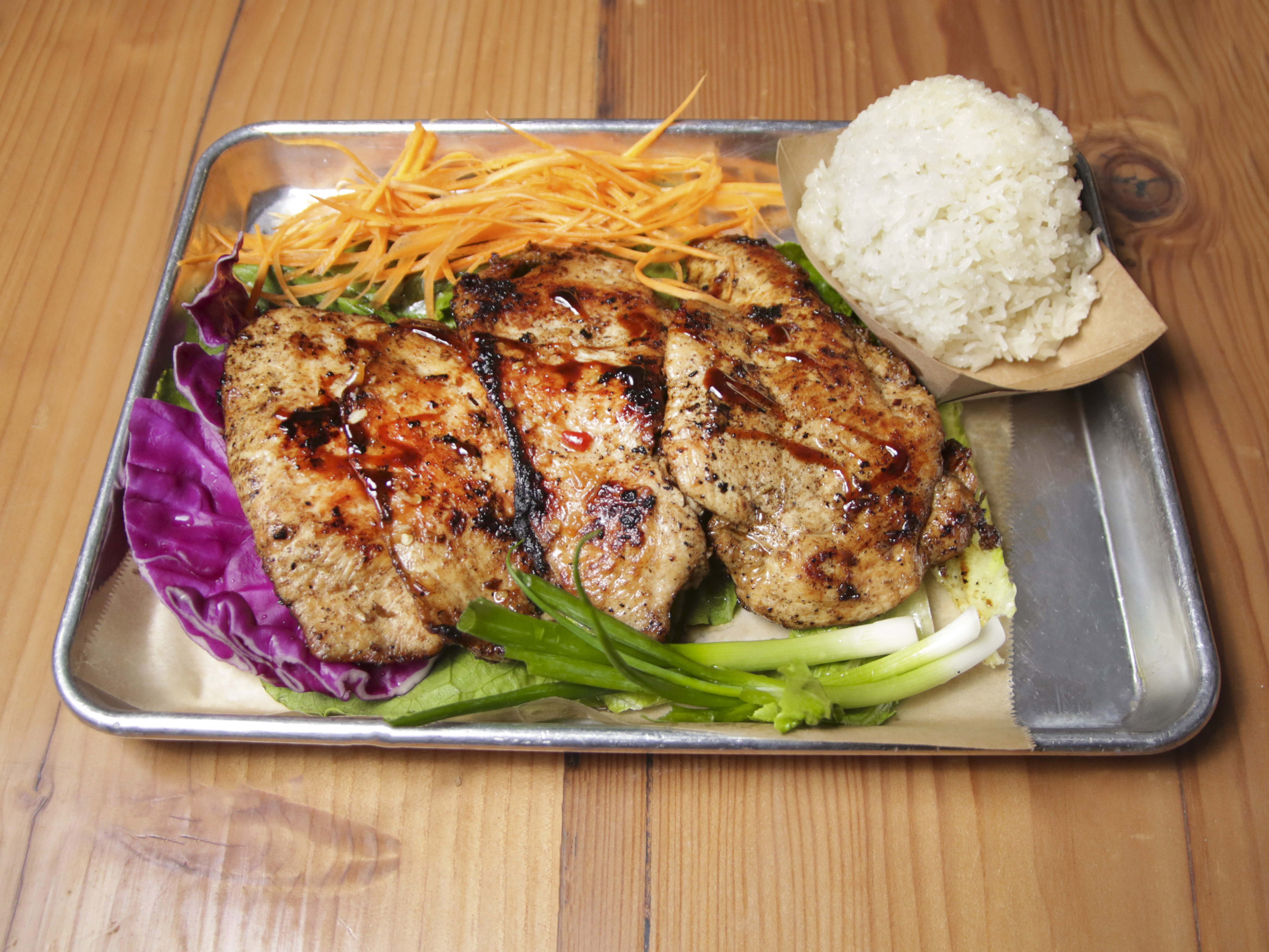 Order B96 Grilled Chicken with Sticky Rice food online from Halal Street store, Detroit on bringmethat.com