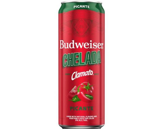 Order Budweiser Chelada Picante, 25oz can (4.2% ABV) food online from Central Liquor Market store, Los Angeles on bringmethat.com