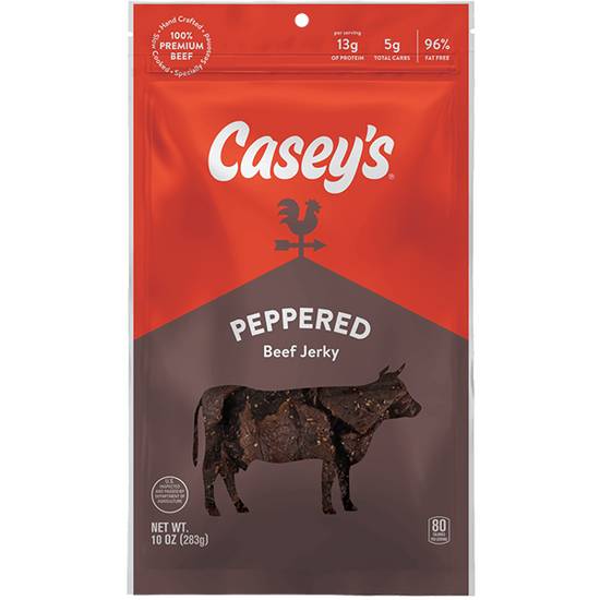 Order Casey's Peppered Beef Jerky 10oz food online from Casey store, Millstadt on bringmethat.com