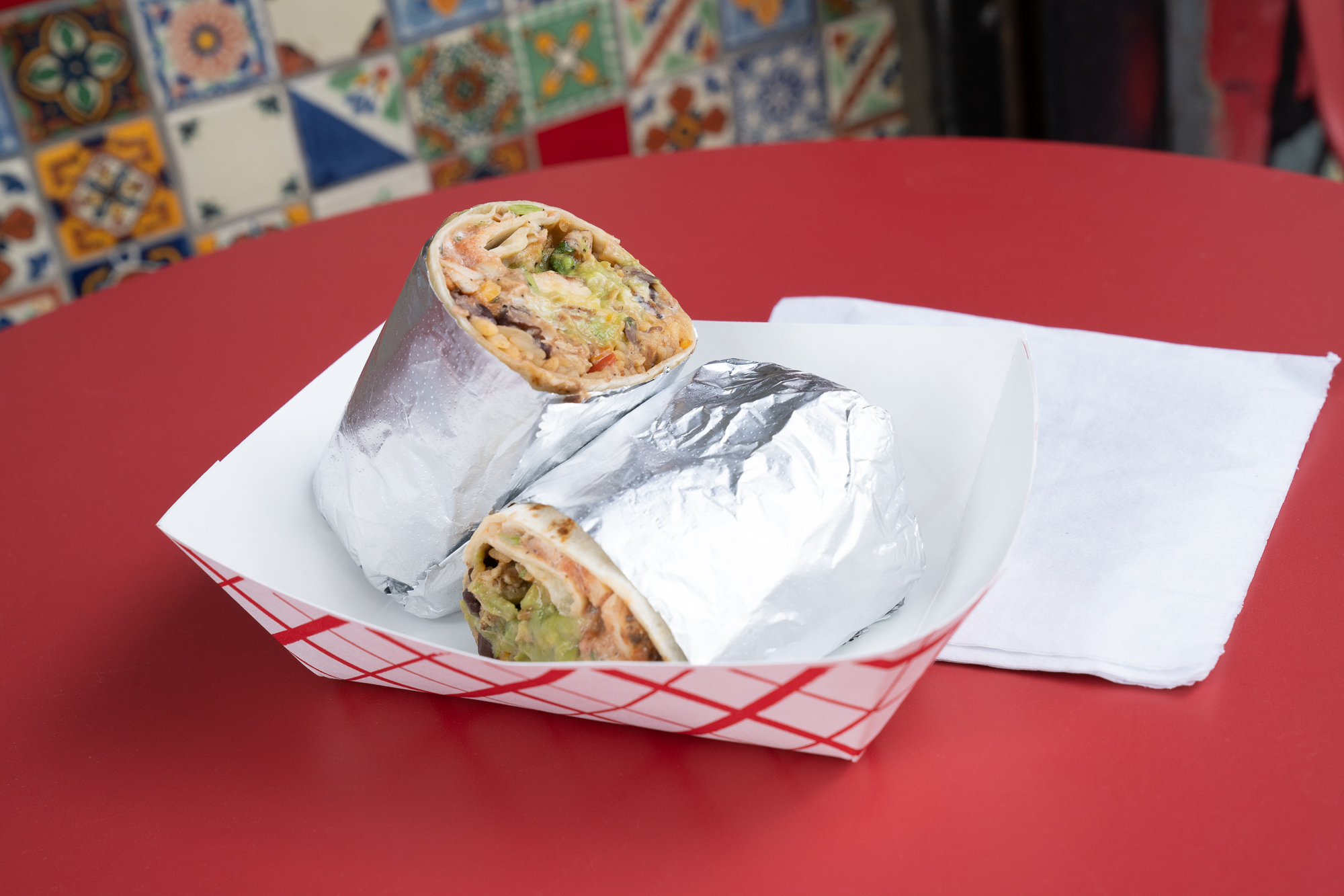Order The Chicken Bay Burrito food online from El barrio burritos store, Brooklyn on bringmethat.com