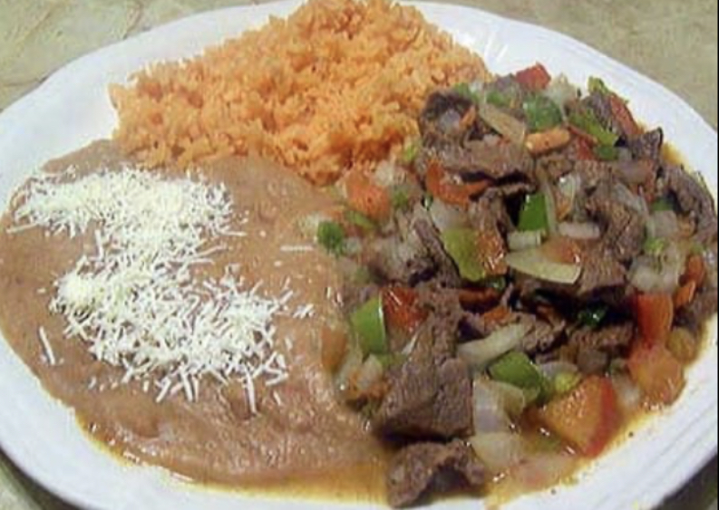 Order Bistec a la Mexicana food online from Los Tres Amigo Taqueria store, Central Falls on bringmethat.com