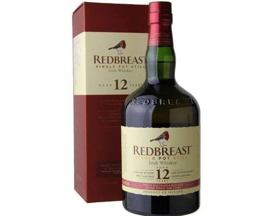Order Redbreast 12 Yr Irish Whiskey 750 ML food online from Plaza Liquor store, Jurupa Valley on bringmethat.com