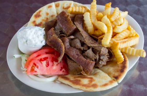 Order Gyro Platter food online from Mr. gee's store, Chicago on bringmethat.com