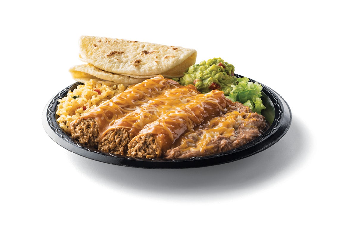 Order 3 Enchilada Plate food online from Taco Cabana 20274 store, Dallas on bringmethat.com