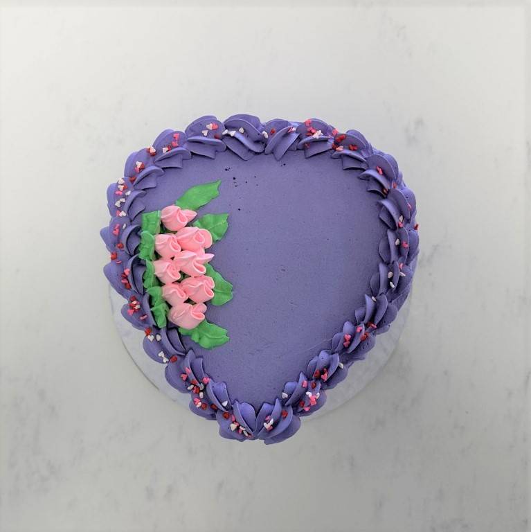 Order Purple Heart Ice Cream Cake food online from Fosselmans Ice Cream store, Alhambra on bringmethat.com
