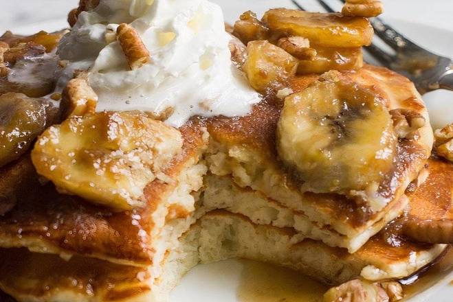 Order Bananas Foster Pancakes food online from Bee Brothers store, Romeoville on bringmethat.com