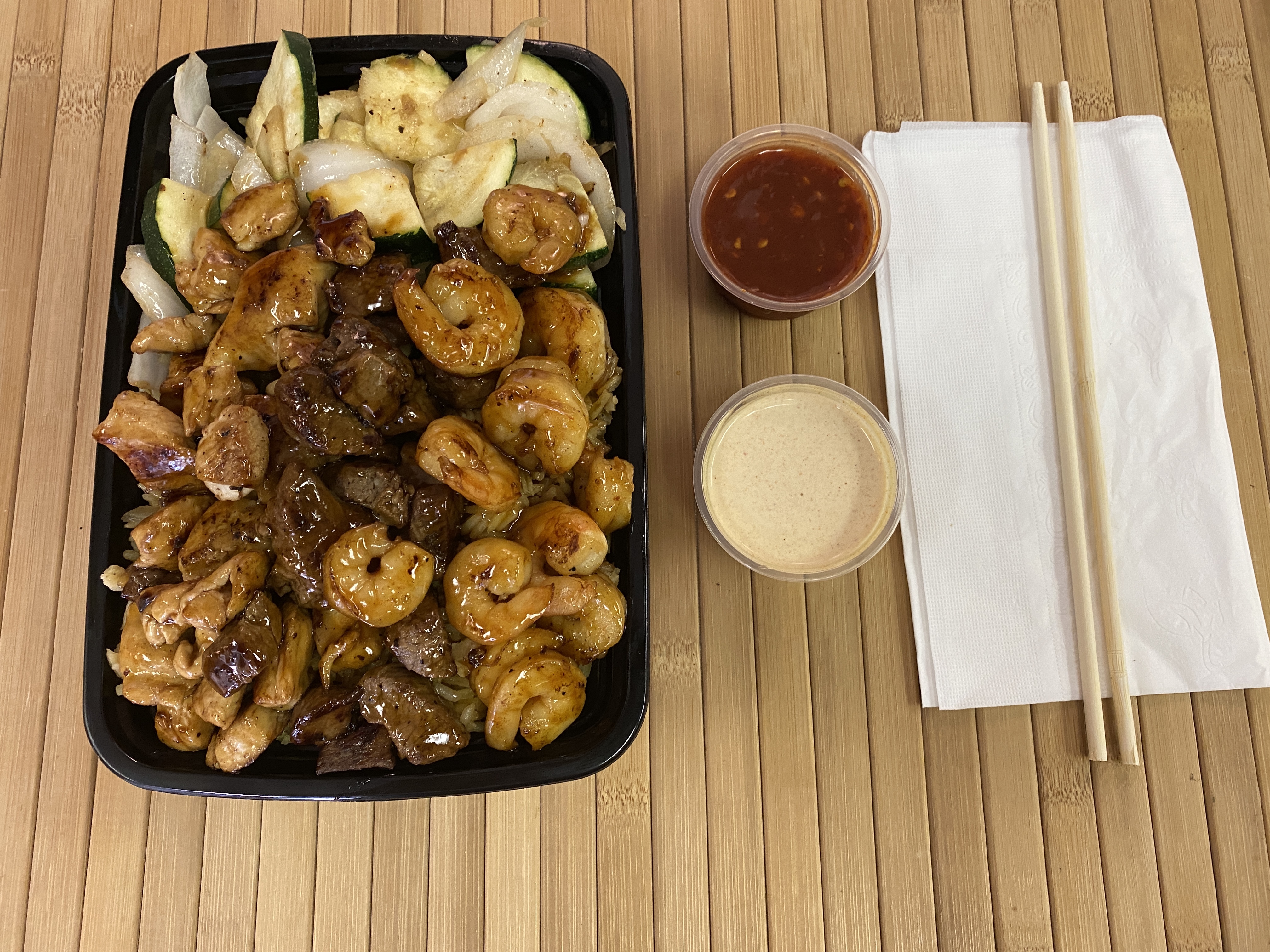 Order Hibachi Steak, Chicken & Shrimp food online from Hibachi Delivery store, Raleigh on bringmethat.com