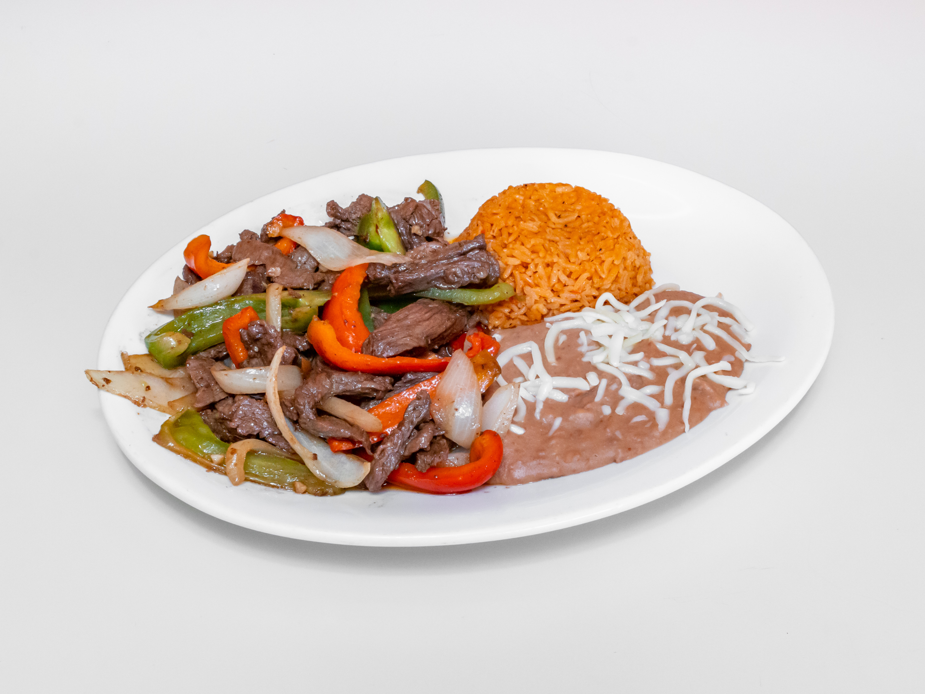 Order 10 oz. Skirt Steak Fajitas food online from Los Azares Mexican Grill store, Chicago on bringmethat.com