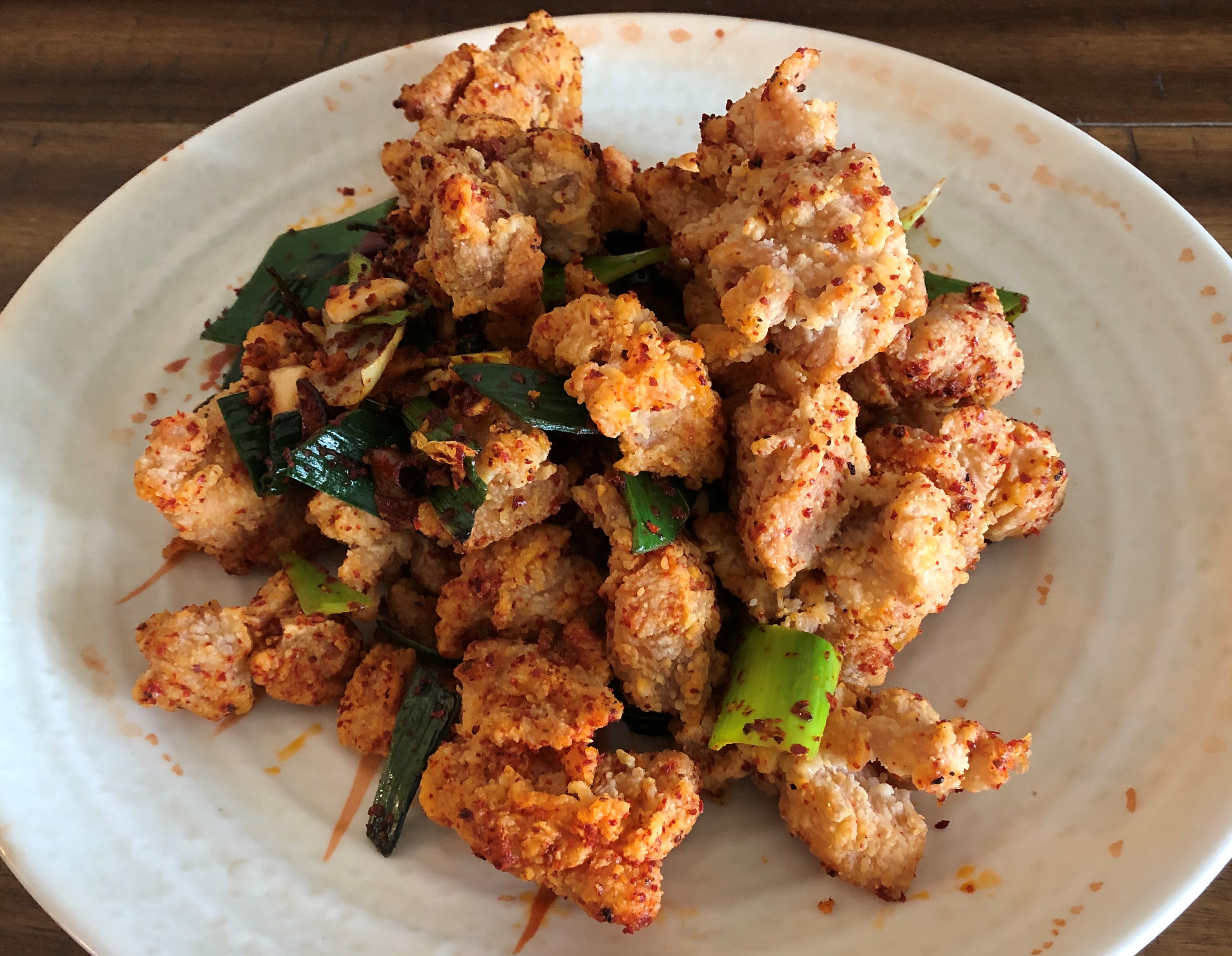 Order D15. Hot Spicy Chicken (dry)  辣子鸡 (干) food online from Hai master kitchen store, Laguna Woods on bringmethat.com