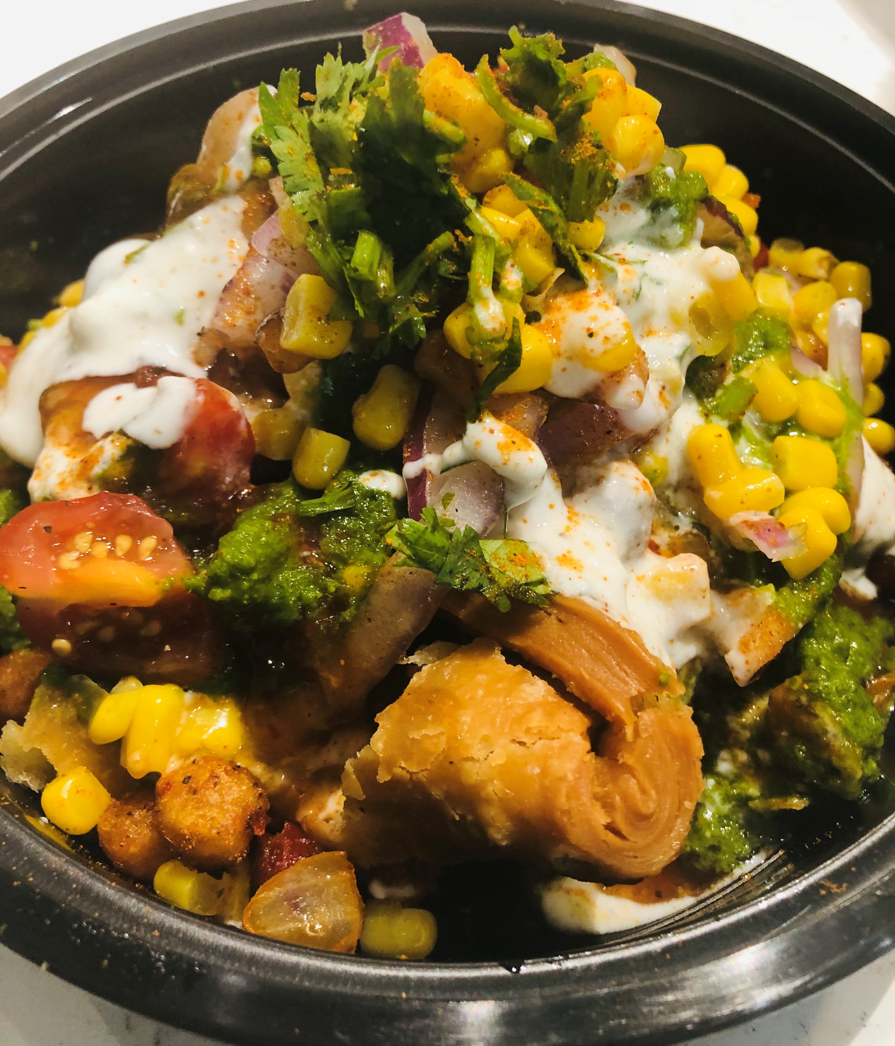 Order Samosa Chaat food online from Rollz Rice Indian Kitchen store, Lewis Center on bringmethat.com