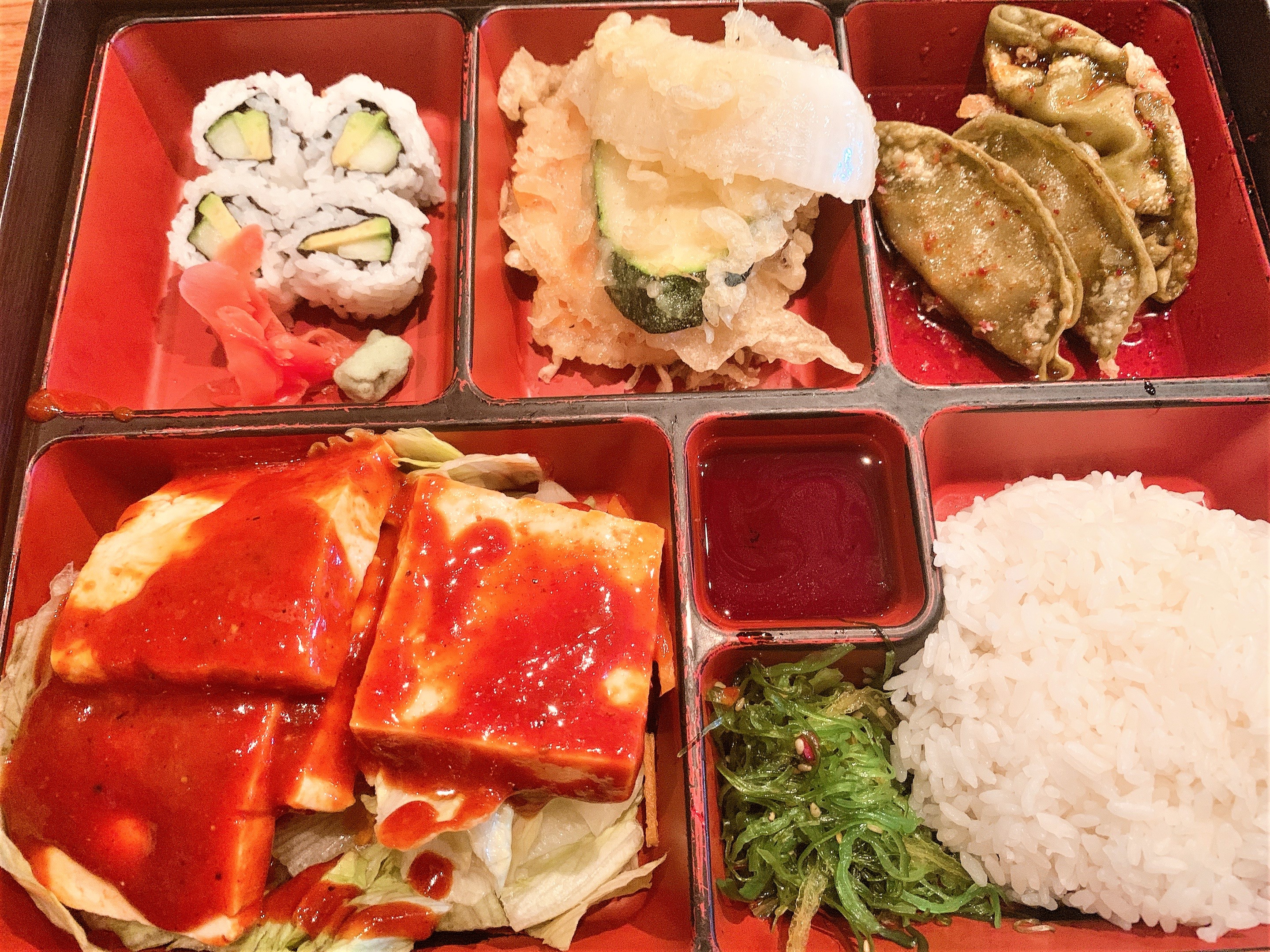 Order BD5. Spicy Tofu Box food online from Biwako Sushi store, Saline on bringmethat.com