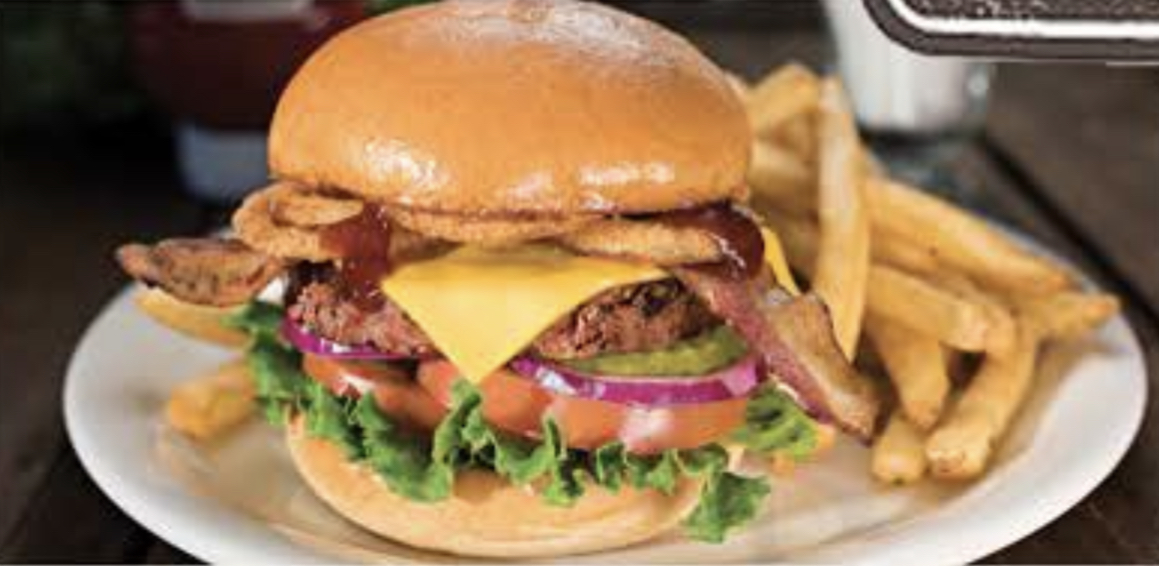 Order BBQ Bacon Cheeseburger food online from Perkos Cafe store, Madera on bringmethat.com