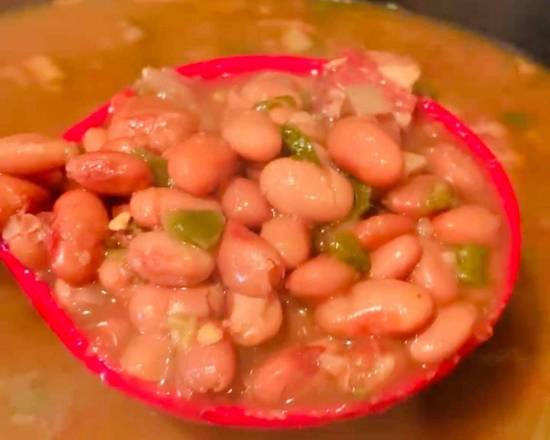 Order Homemade Borracho Beans food online from M & M's Carnival Foods store, Midland on bringmethat.com