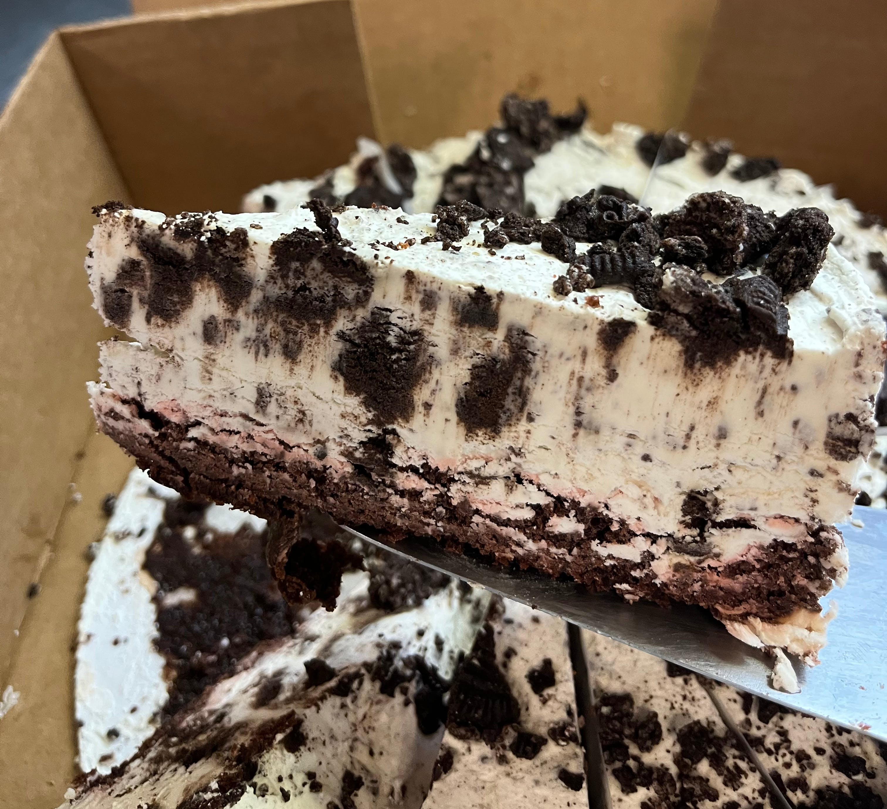 Order Oreo Mousse Cheesecake - Dessert food online from Rosaria Pizza store, San Diego on bringmethat.com