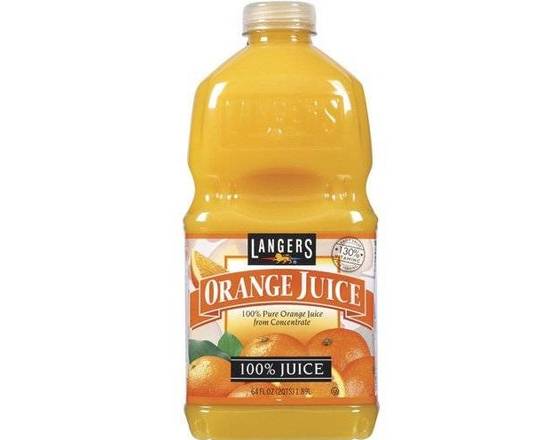 Order Langers Orange Juice, 16 oz. food online from Central Liquor Market store, Los Angeles on bringmethat.com