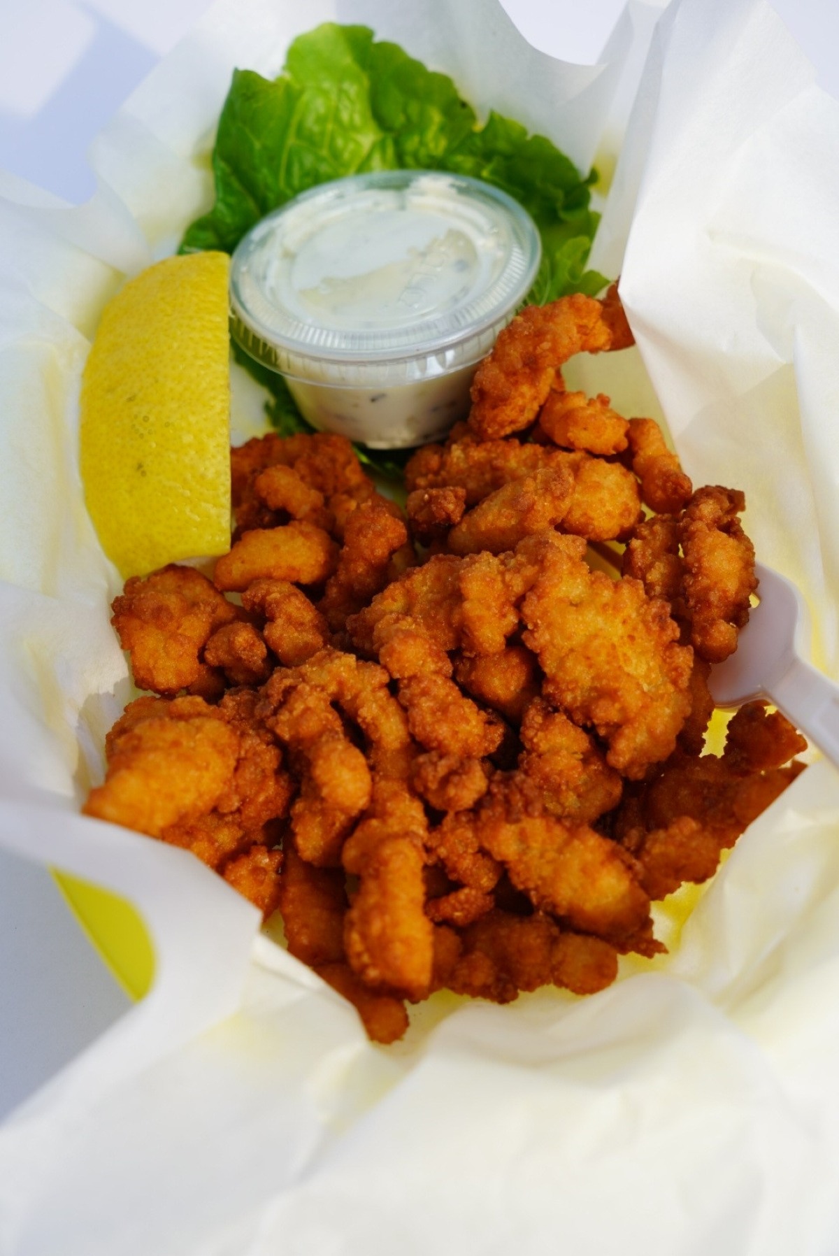 Order Clam Strips food online from Pismo Beach Location -Splash Cafe store, Pismo Beach on bringmethat.com