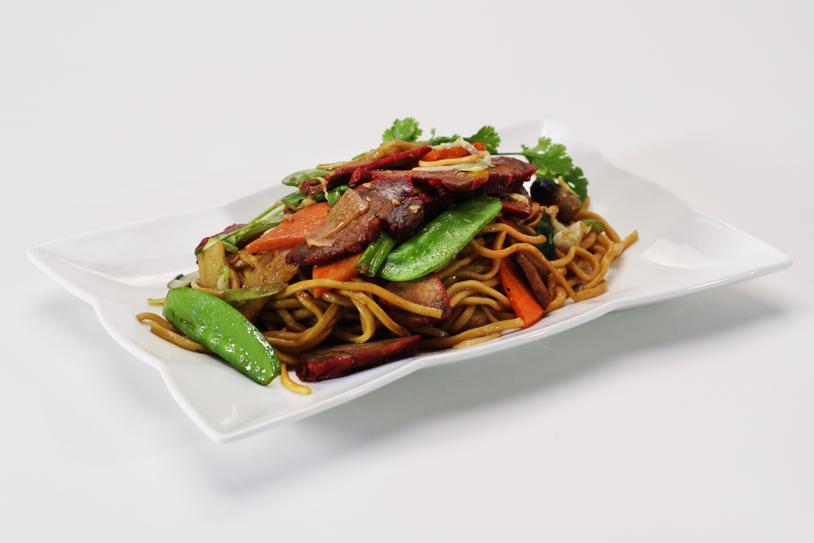 Order 39. BBQ Pork Chow Mein food online from Asian Noodles store, Reno on bringmethat.com
