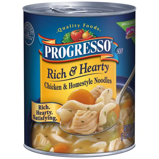 Order Progresso Rich & Hearty Chicken & Homestyle Noodles Soup  food online from Cvs store, TRAVERSE CITY on bringmethat.com