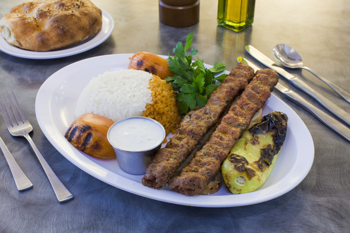 Order Adana Kebab Platter food online from Zizis Cafe store, Chicago on bringmethat.com