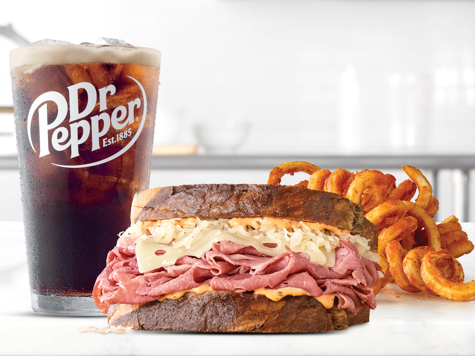 Order Corned Beef Reuben Small Meal food online from Arby store, Ona on bringmethat.com