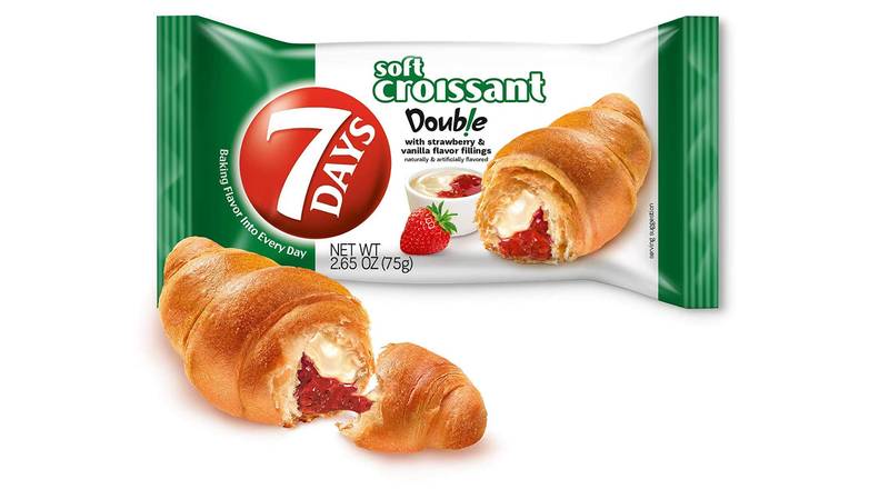 Order 7Days Soft Croissant, Strawberry Vanilla Filling, Perfect Breakfast Pastry or Snack food online from Route 7 Food Mart store, Norwalk on bringmethat.com