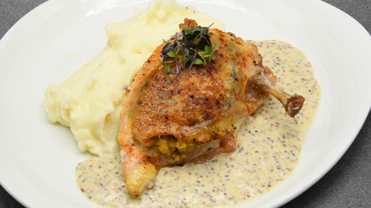 Order Gouda Stuffed Chicken food online from Mitchell Steakhouse store, Columbus on bringmethat.com