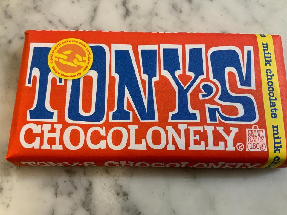 Order Tony’s Chocolonely: 32% Milk Chocolate Bar food online from The Sweet Shop Nyc store, New York on bringmethat.com