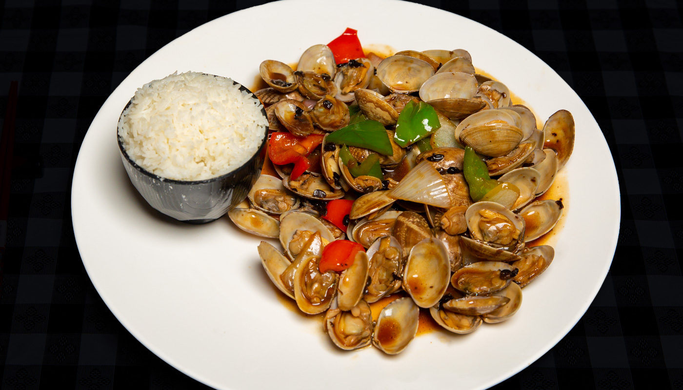 Order 5. Baby Clam with Black Bean Sauce food online from Wei Buffet store, Roselle Park on bringmethat.com