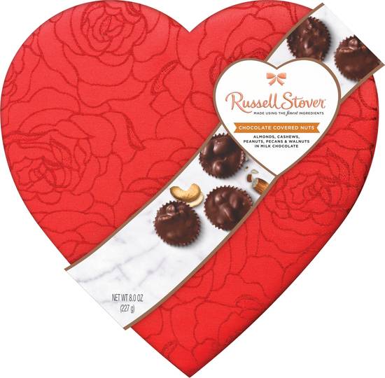 Order Russell Stover Milk Chocolate Covered Nuts Gift Box, 8 oz food online from CVS store, EMERALD ISLE on bringmethat.com