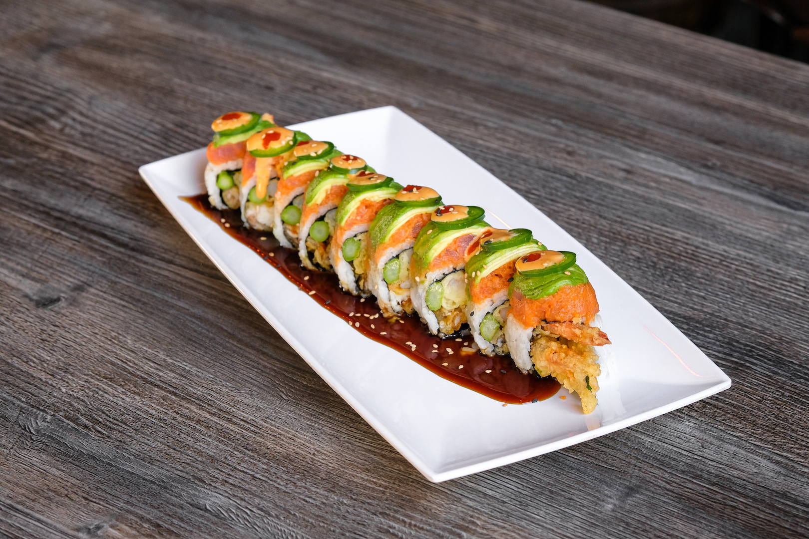 Order Gangster Roll food online from Nozomi 2 Sushi And Bbq store, La Jolla on bringmethat.com