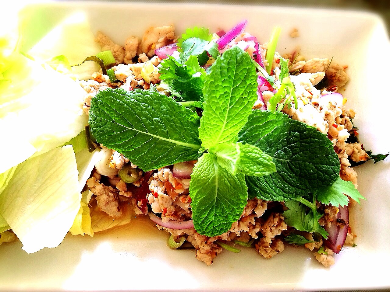 Order SL2. Larb Chicken Salad food online from Thai Time Cuisine store, La Habra on bringmethat.com