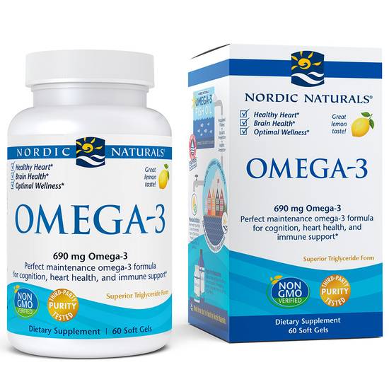 Order Nordic Naturals Omega-3 Lemon (60 ct) food online from Rite Aid store, Palm Desert on bringmethat.com