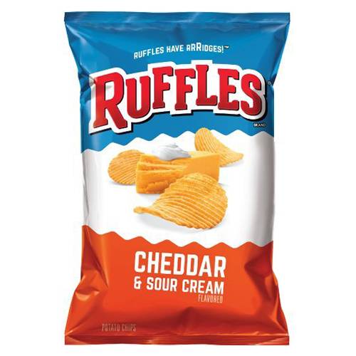 Order Ruffles Cheddar & Sour Cream - 2.58 oz Bag/Single food online from Bottle Shop & Spirits store, Los Alamitos on bringmethat.com