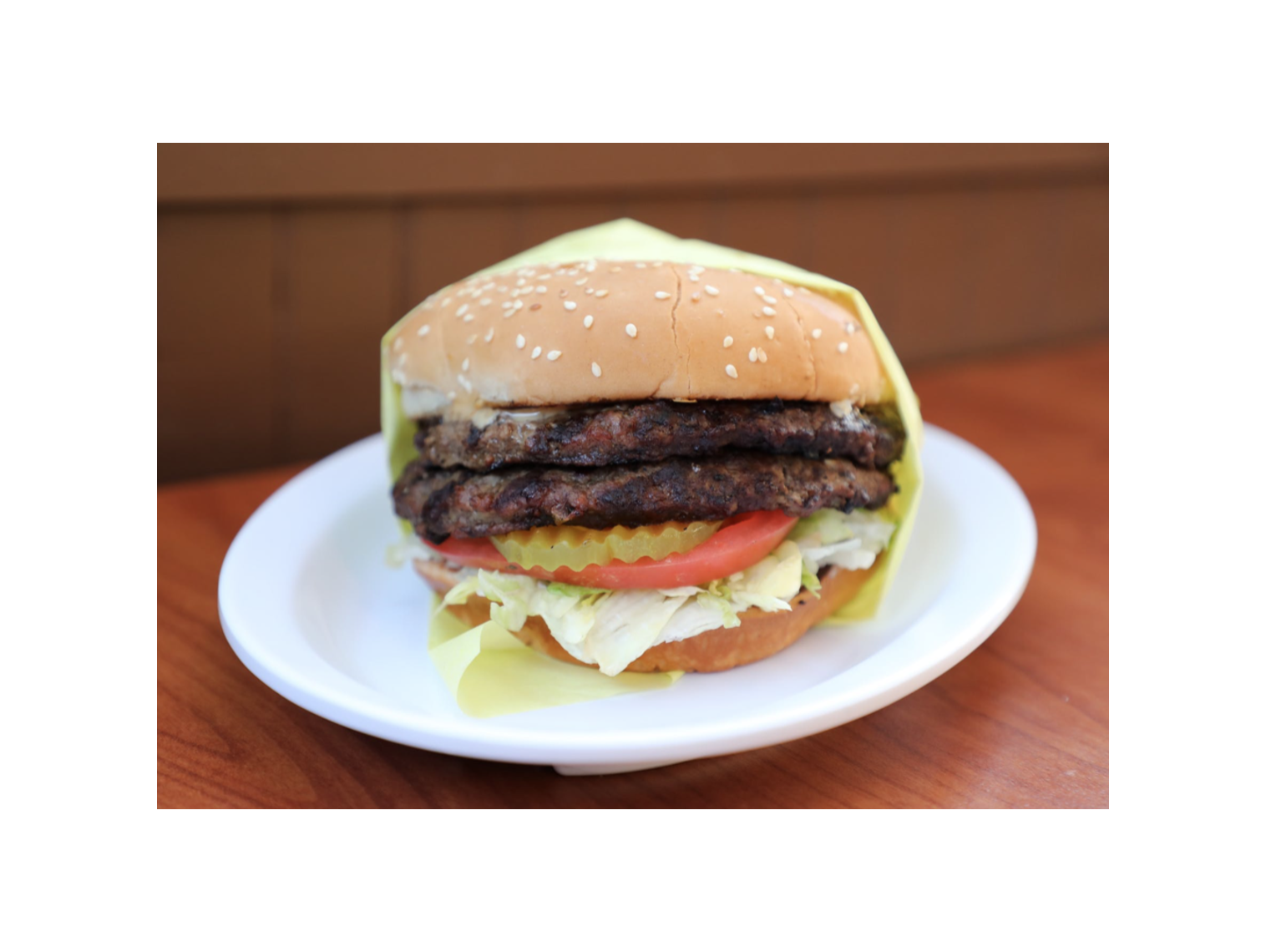 Order Double Burger food online from Norm Famous Burgers store, Whittier on bringmethat.com