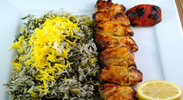 Order 31. Baghali Polo food online from Safir Mediterranean Cuisine store, Woodland Hills on bringmethat.com